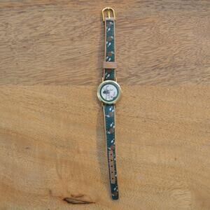 Vintage Bowling Ladies Wrist Watch Genuine Leather Quartz Movement